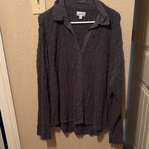 Wonderly Textured Gray Button Down Shirt
